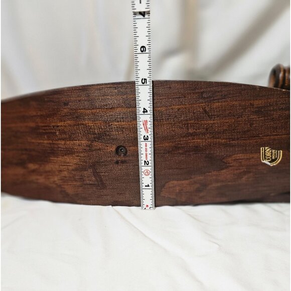 Vintage Wooden Wall-Mounted Candle Holders - Set Of 2 - Dark Wood Finish - Oval - Picture 8 of 11